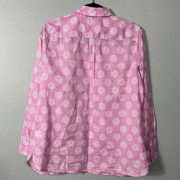 Talbots COTTON BUTTON FRONT SHIRT - TREE OF LIFE sz M - Picture 8 of 11